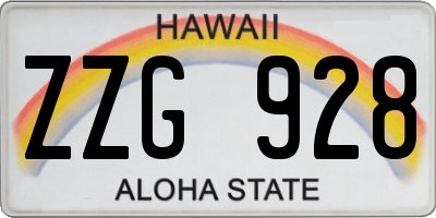 HI license plate ZZG928