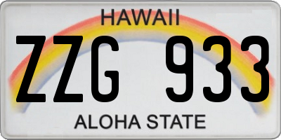 HI license plate ZZG933
