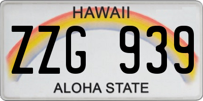 HI license plate ZZG939