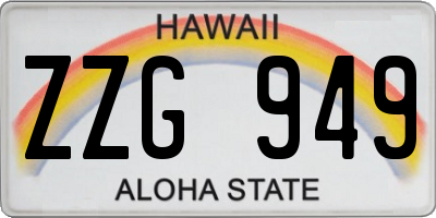 HI license plate ZZG949