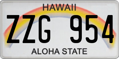 HI license plate ZZG954