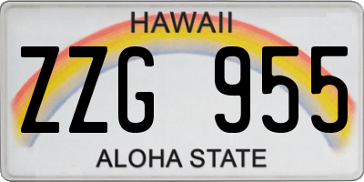 HI license plate ZZG955