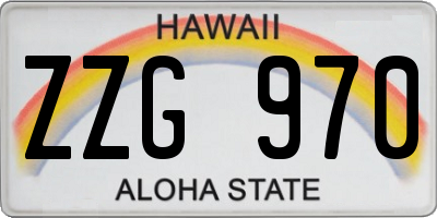HI license plate ZZG970