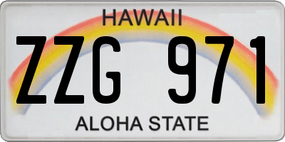 HI license plate ZZG971