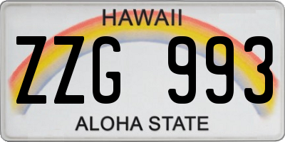 HI license plate ZZG993