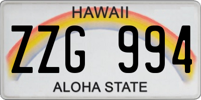 HI license plate ZZG994