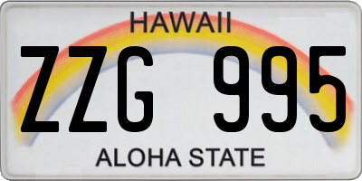 HI license plate ZZG995