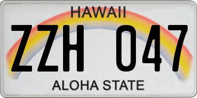 HI license plate ZZH047