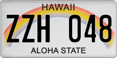 HI license plate ZZH048