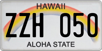 HI license plate ZZH050