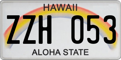 HI license plate ZZH053