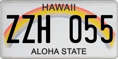 HI license plate ZZH055