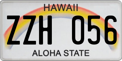 HI license plate ZZH056