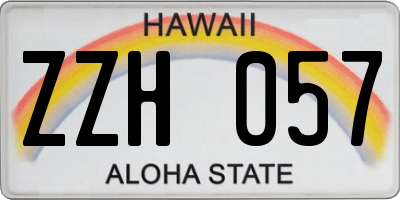 HI license plate ZZH057