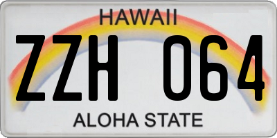 HI license plate ZZH064