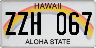 HI license plate ZZH067