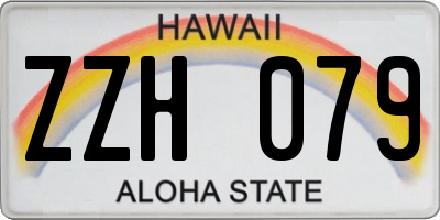 HI license plate ZZH079