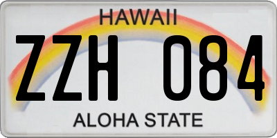 HI license plate ZZH084