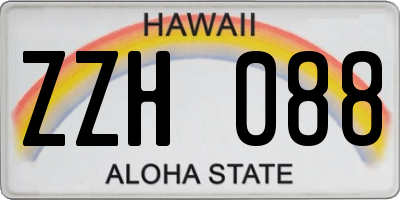 HI license plate ZZH088