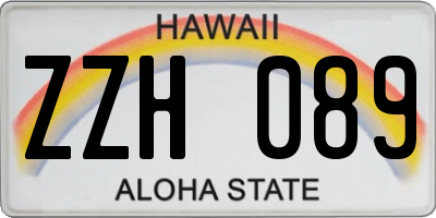 HI license plate ZZH089