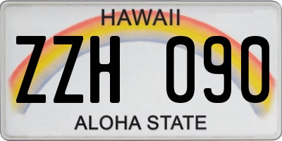 HI license plate ZZH090