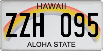 HI license plate ZZH095