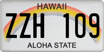 HI license plate ZZH109