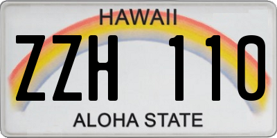 HI license plate ZZH110