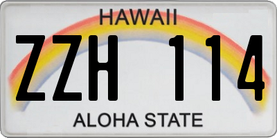 HI license plate ZZH114