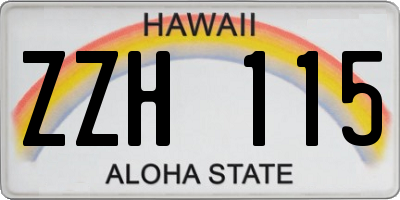 HI license plate ZZH115