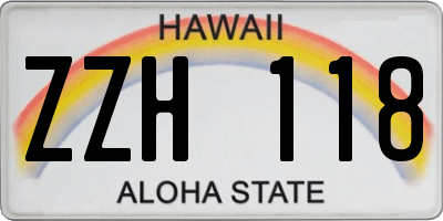 HI license plate ZZH118