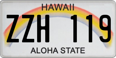 HI license plate ZZH119