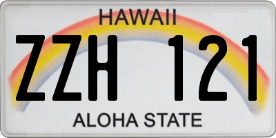 HI license plate ZZH121