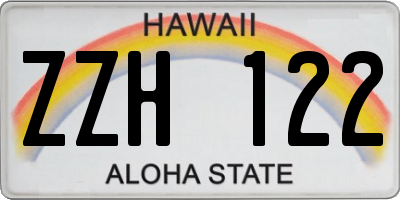 HI license plate ZZH122