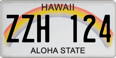 HI license plate ZZH124