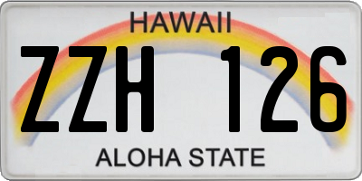 HI license plate ZZH126