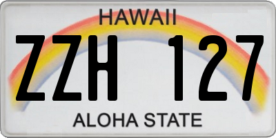 HI license plate ZZH127