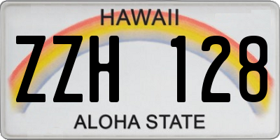 HI license plate ZZH128