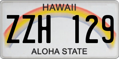 HI license plate ZZH129