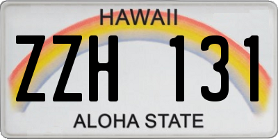 HI license plate ZZH131