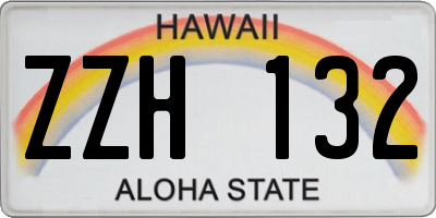 HI license plate ZZH132