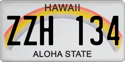 HI license plate ZZH134