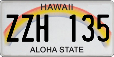 HI license plate ZZH135