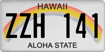 HI license plate ZZH141