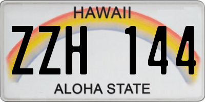 HI license plate ZZH144