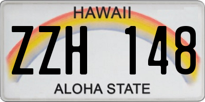 HI license plate ZZH148