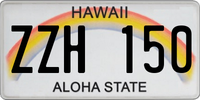 HI license plate ZZH150