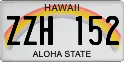HI license plate ZZH152