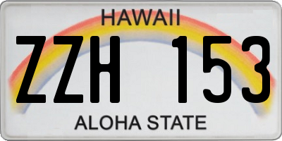 HI license plate ZZH153