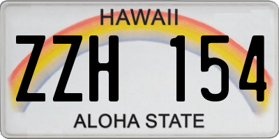 HI license plate ZZH154